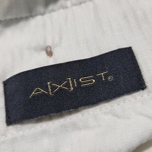 Axis Mens Pants Linen Blend 36 X 34 Straight Leg Pockets Cream Washable - Picture 3 of 14